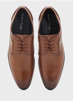 Robert Wood Perforation Details Formal Lace Ups  - Image 4