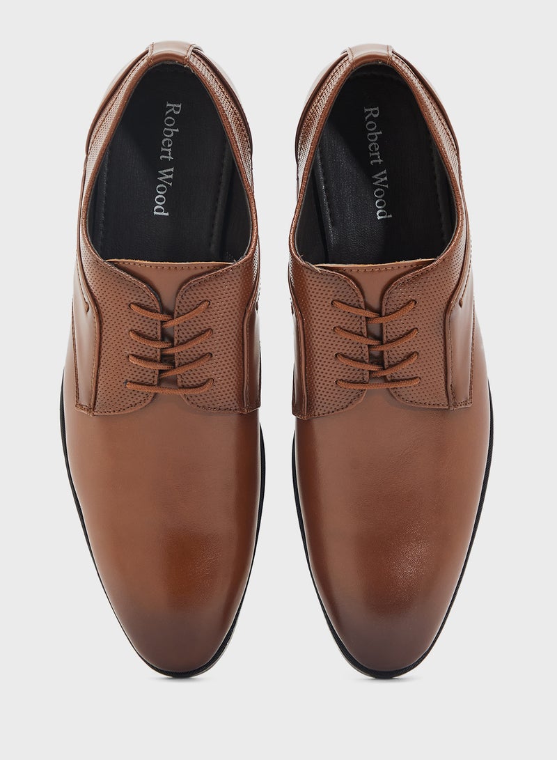 Robert Wood Perforation Details Formal Lace Ups  - Image 4