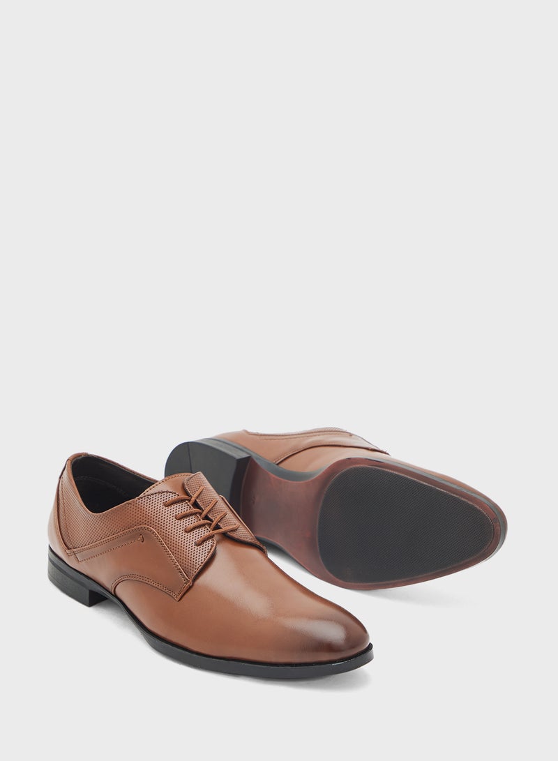 Robert Wood Perforation Details Formal Lace Ups  - Image 3
