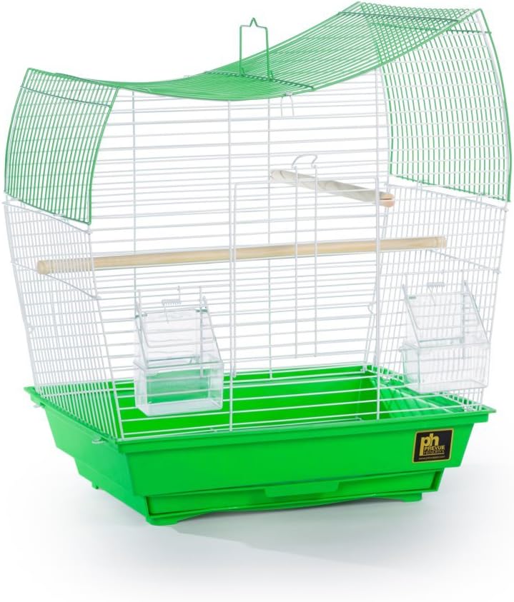 PH Prevue Hendryx قفص الطيور من Prevue Hendryx Pet Products، نوع South Beach Wave Top، لون أخضر ليموني - Image 1