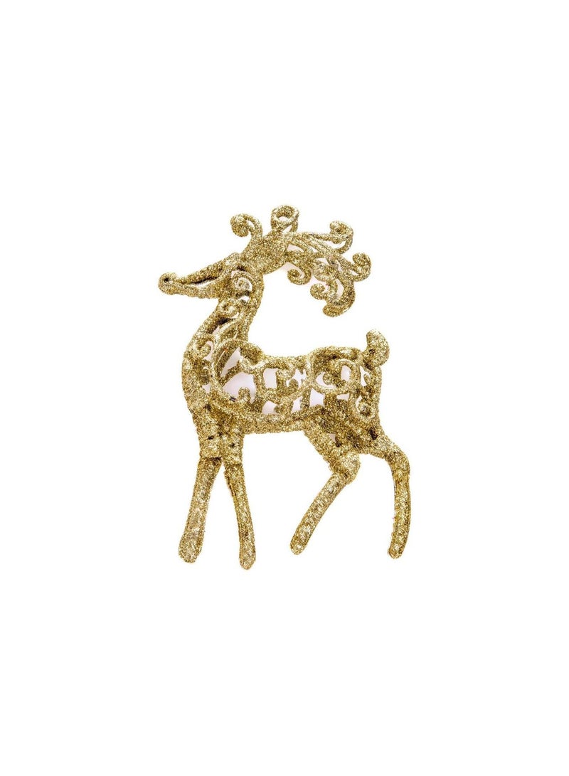 Christmas Decorations Christmas Accessories Christmas Deer Bag Plastic Glitter Gold Bag: 1 Piece Small Size 12cm - Image 3