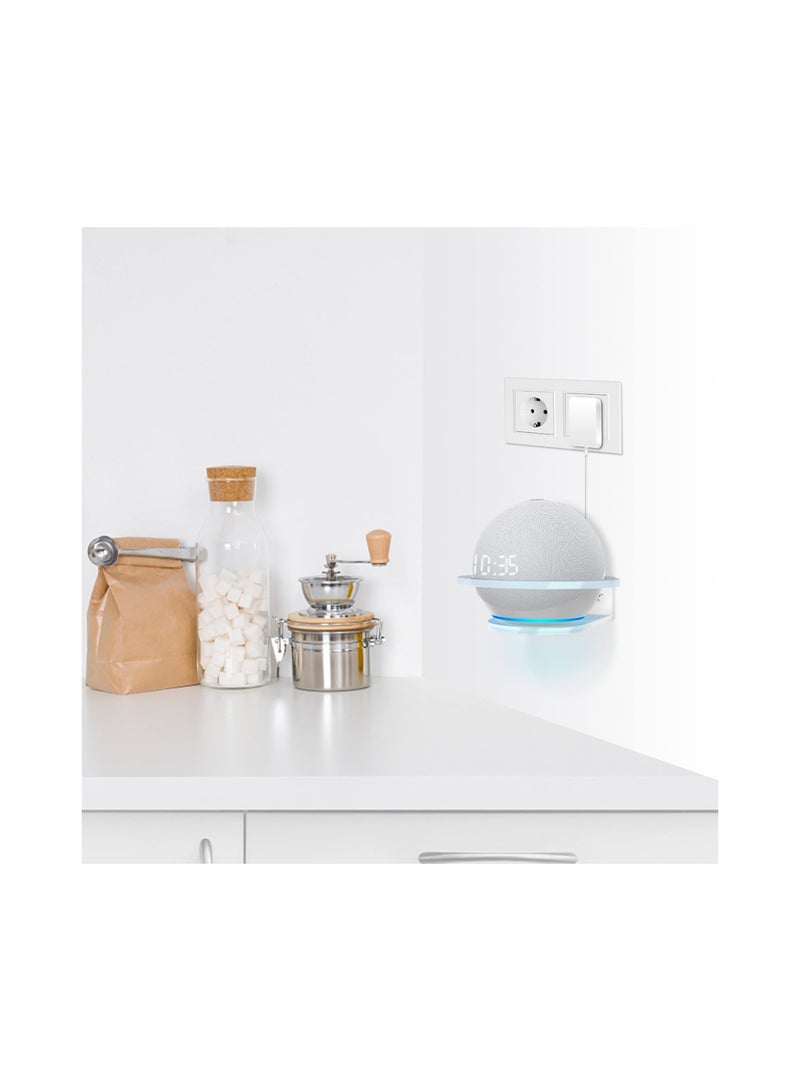 SYOSI All New 4th Gen Acrylic Holder for Dot4/5, Smart Speaker Stand, Space Saving Solution Bracket Shelf Compatible with Dot5 & Dot4 - A transparent and elegant bracket - Image 5