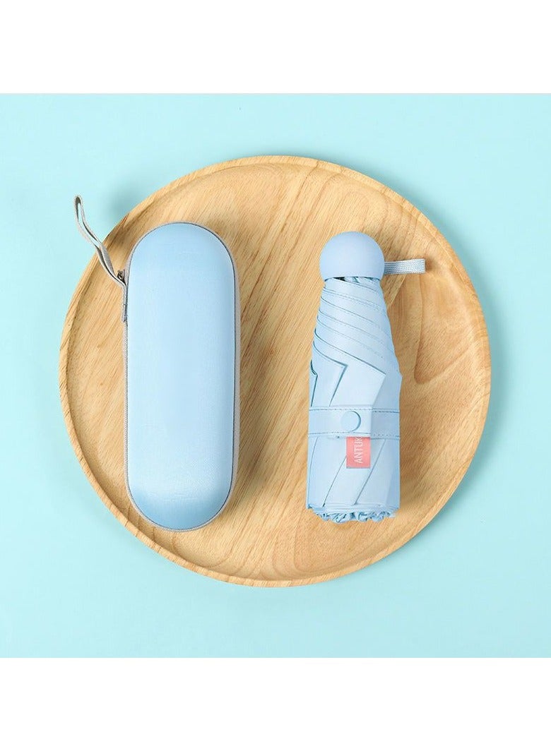 مظلة مظلة كبسولة ، مظلة سفر قابلة للطي ، مظلة شمسية ، مظلة مطر محمولة ، مظلة سفر مع حماية من الأشعة فوق البنفسجية وحماية من أشعة الشمس ، استخدام مزدوج للرجال والنساء ضد أشعة الشمس والمطر