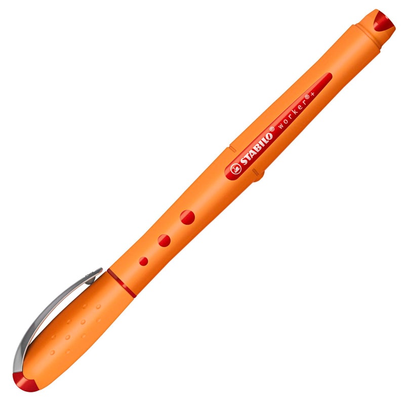 STABILO Rollerball worker+ Fine - Wallet of 4 - Assorted Colors - Image 2