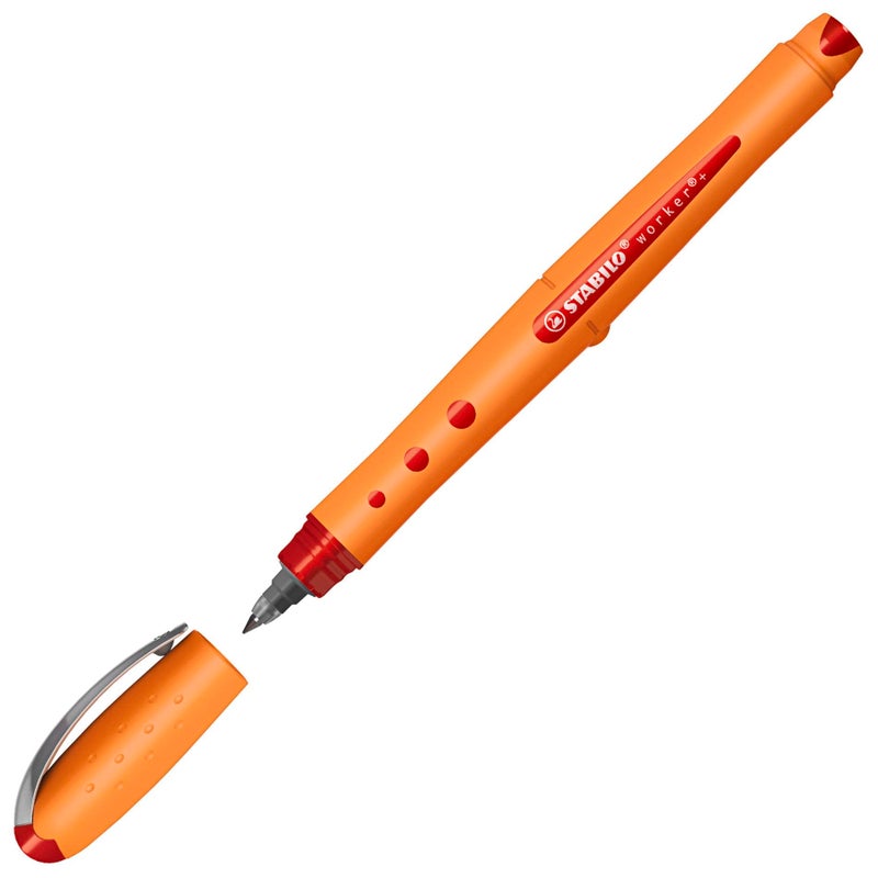 STABILO Rollerball worker+ Fine - Wallet of 4 - Assorted Colors - Image 3