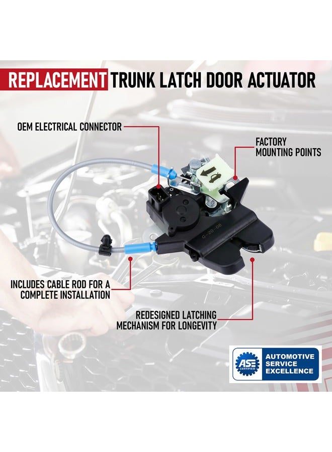 AA Ignition Replacement Trunk Rear Latch Door Actuator - Compatible with Hyundai Sonata 2015, 2016, 2017 - Replaces 81230-C1010, 81230C1010 - With Cable - Automatic Keyless Trunk - Image 4