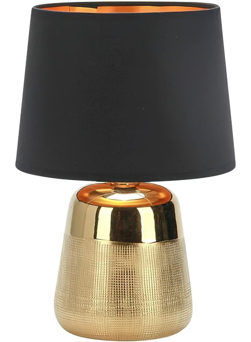 Ceramic Table Lamp Asymmetric Design for Living Room Bedroom House Bedside Nightstand Home Office Reading E27 / 60 Watt Gold  Color Small - Image 1