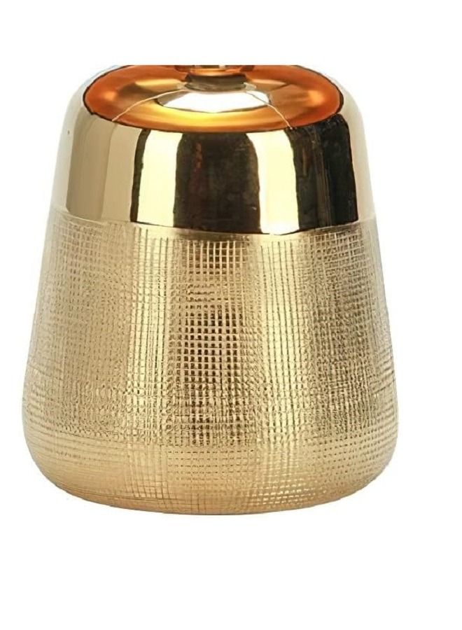 Ceramic Table Lamp Asymmetric Design for Living Room Bedroom House Bedside Nightstand Home Office Reading E27 / 60 Watt Gold  Color Small - Image 3