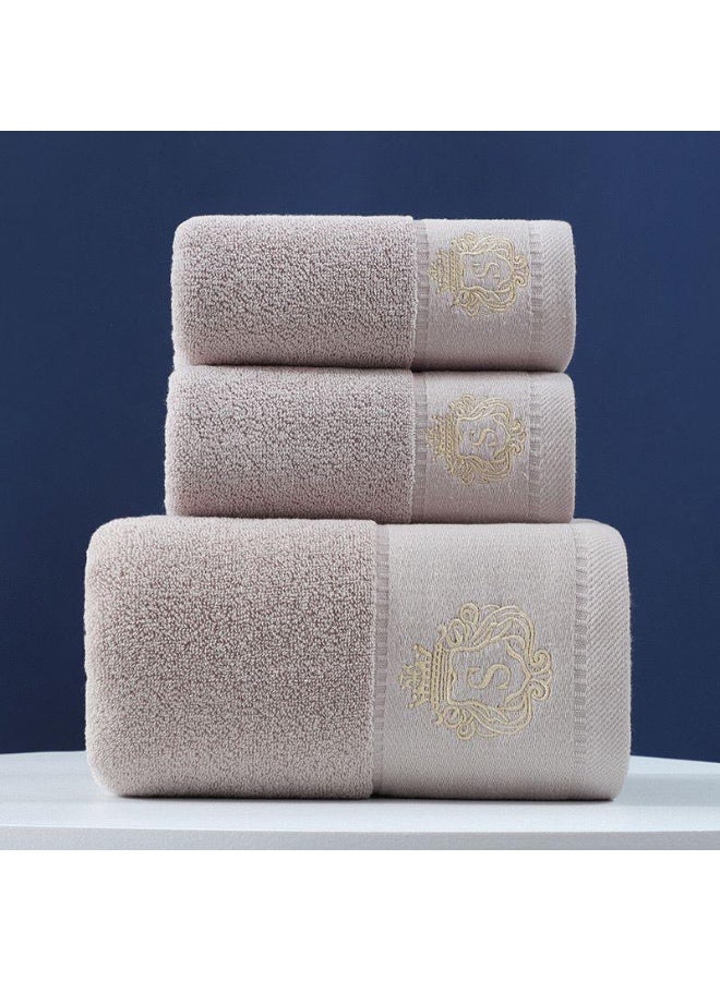 Luxury Cotton Towel Set 3 Pieces Soft Absorbent Bath Towels.