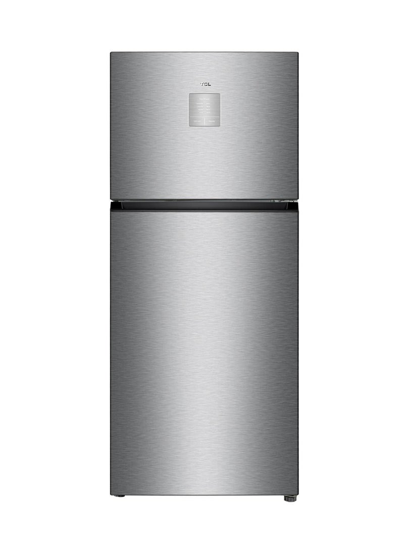 TCL - 550 Liters Double Door Top Mount Refrigerator, Total No Frost Fridge & Freezer with LED Display and Touch Control, Interior LED Light & Large Crisper Drawer with Humidity Control, Inox, P550TMN - Image 1
