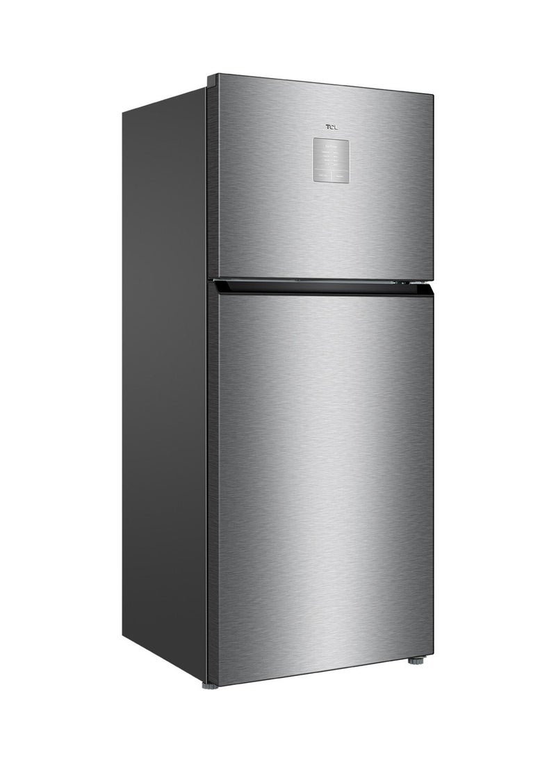 TCL - 550 Liters Double Door Top Mount Refrigerator, Total No Frost Fridge & Freezer with LED Display and Touch Control, Interior LED Light & Large Crisper Drawer with Humidity Control, Inox, P550TMN - Image 1