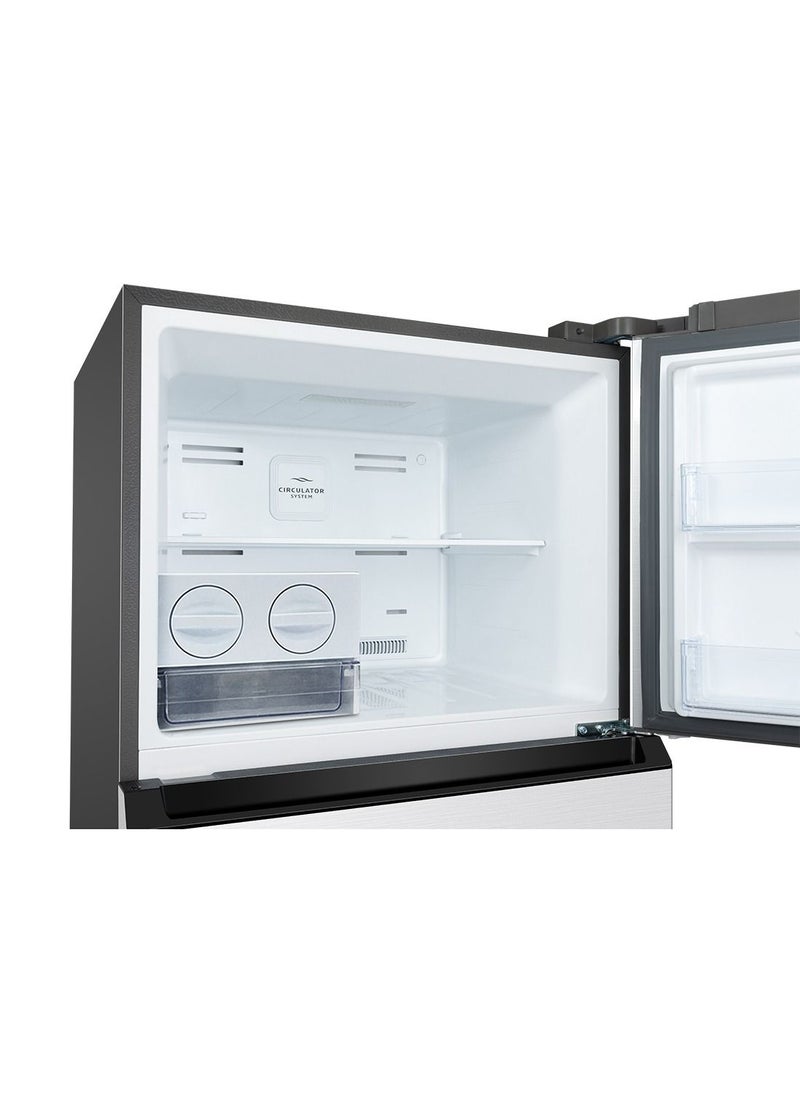 TCL - 550 Liters Double Door Top Mount Refrigerator, Total No Frost Fridge & Freezer with LED Display and Touch Control, Interior LED Light & Large Crisper Drawer with Humidity Control, Inox, P550TMN - Image 1