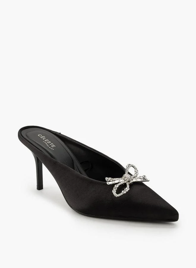 سيليست Women Embellished Pointed Stiletto Heel Mules Ramadan Collections