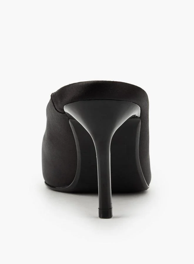 Celeste BLACK Women Embellished Pointed Stiletto Heel Mules for Women | Best Price UAE