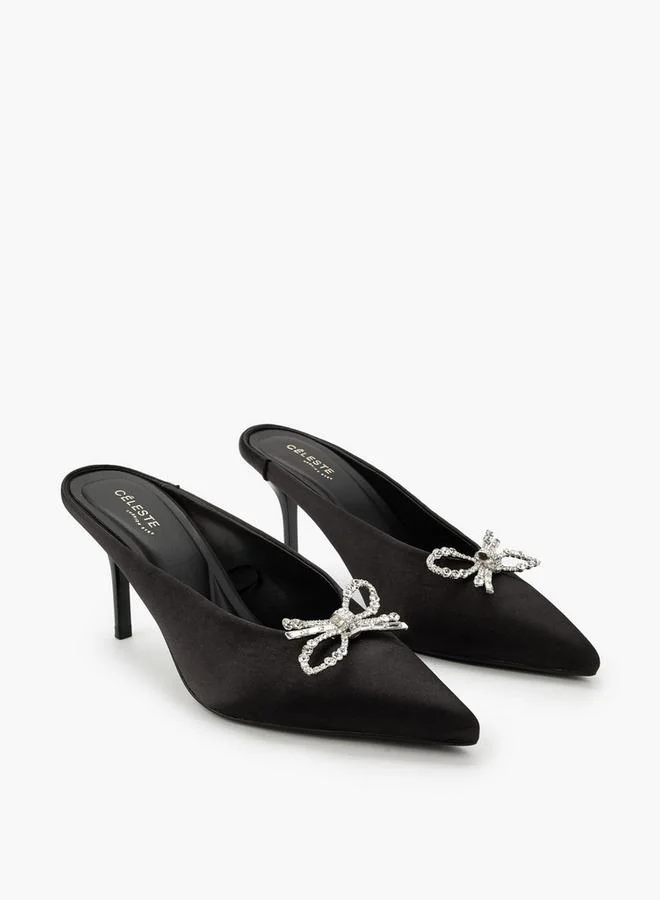 سيليست Women Embellished Pointed Stiletto Heel Mules