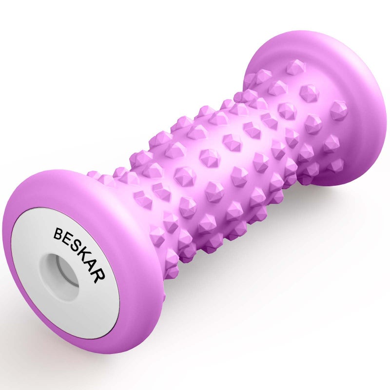 BESKAR Foot Massager Roller for Plantar Fasciitis Relief Portable Feet Roller to Deep Tissue Muscle Massage Foot Arch and Heel Pain Reflexology Tool