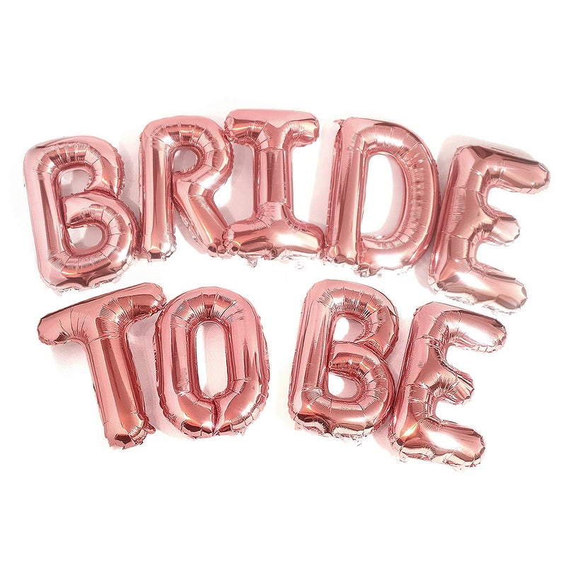 PartyForever Big BRIDE TO BE Balloons Rose Gold 16 Letters Banner Bachelorette Party Decorations Kit Hen Party Supplies and Favors Bridal Shower and Hen Party Decorations set - Image 3