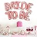 PartyForever Big BRIDE TO BE Balloons Rose Gold 16 Letters Banner Bachelorette Party Decorations Kit Hen Party Supplies and Favors Bridal Shower and Hen Party Decorations set - Image 2