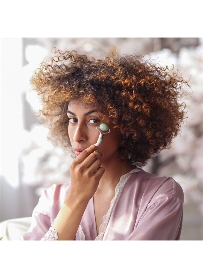 Daily Facial Roller - Daily Concepts - Two Stone Heads (Small For Under Eye Area ~ Large For Entire Face) Boosts Blood Circulation, Reduce Swelling, Helps Skincare Products Penetrate Deeper' (Jade)
