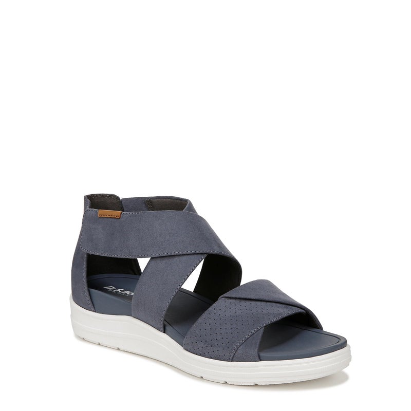 Dr. Scholl's Shoes Womens Time Off Fun Sandal Oxide Blue Microfiber 11 M