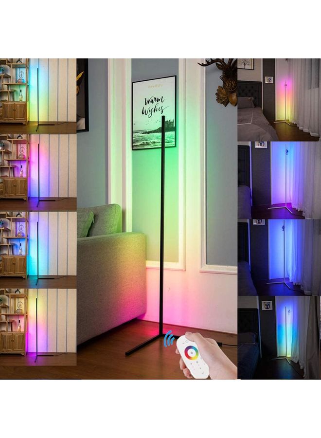 Smart RGB LED Floor Lamp,Modern Minimalism Color Changing LED Dimmable Torchiere, UK Plug, 20W Multicolour 120cm
