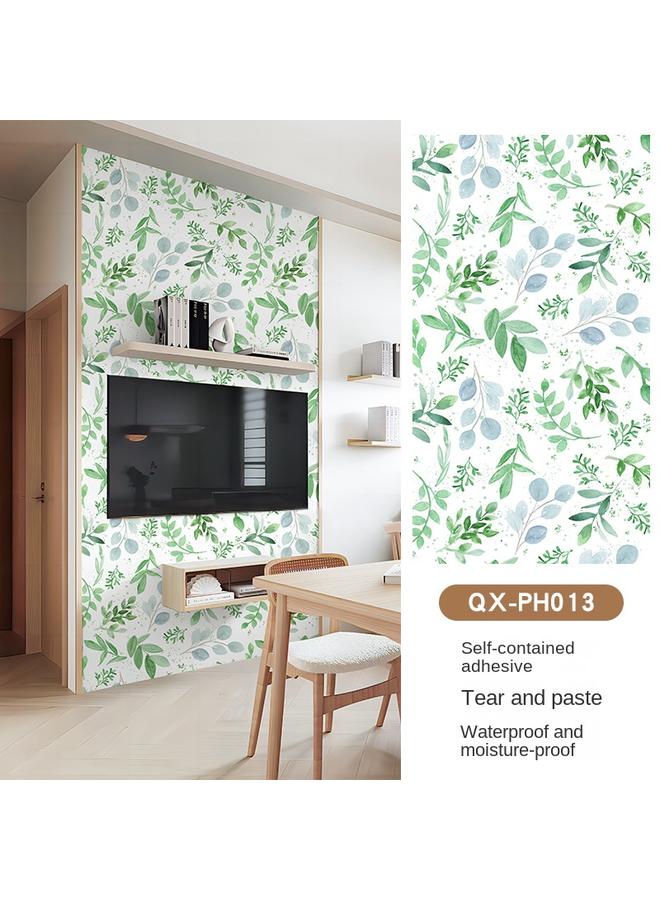 Bluejw Literary Small Fresh Retro Wallpaper Self-adhesive Ins Wind Renovation Cabinet Stickers Waterproof Moisture-proof Self-adhesive Wallpaper - Image 1