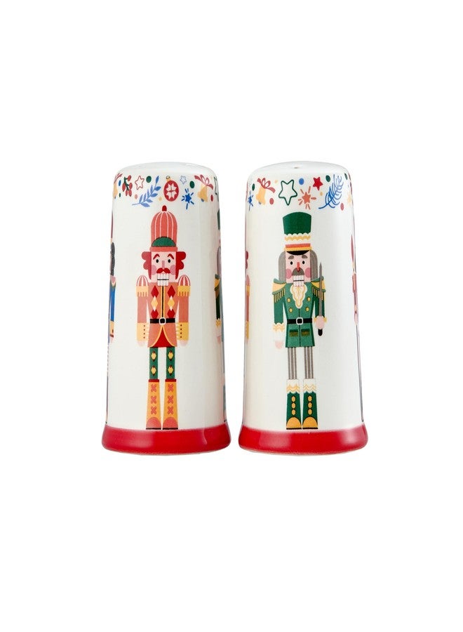 بيكو طقم رشاشات ملح وفلفل سيراميك بتصميم جندي عيد الميلاد من بيكو، للمطبخ أو كقطعة ديكور، آمن للاستخدام في غسالة الصحون - Image 1