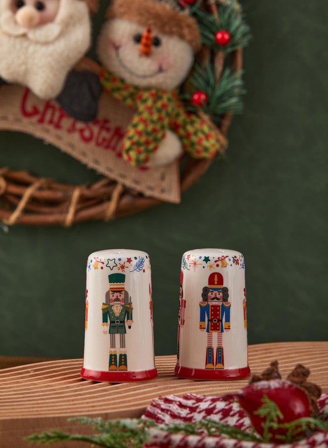 بيكو طقم رشاشات ملح وفلفل سيراميك بتصميم جندي عيد الميلاد من بيكو، للمطبخ أو كقطعة ديكور، آمن للاستخدام في غسالة الصحون - Image 3