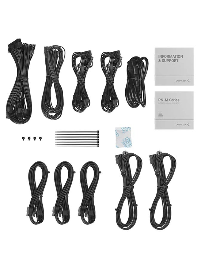 DEEPCOOL PN750M – 750W Fully‑Modular ATX 3.1 Power Supply, PCIe 5.1 12V‑2×6, 80 Plus Gold Efficiency, 120 mm FDB Fan, Active PFC, Future‑Proof PSU for High‑End Builds - Black - Image 5
