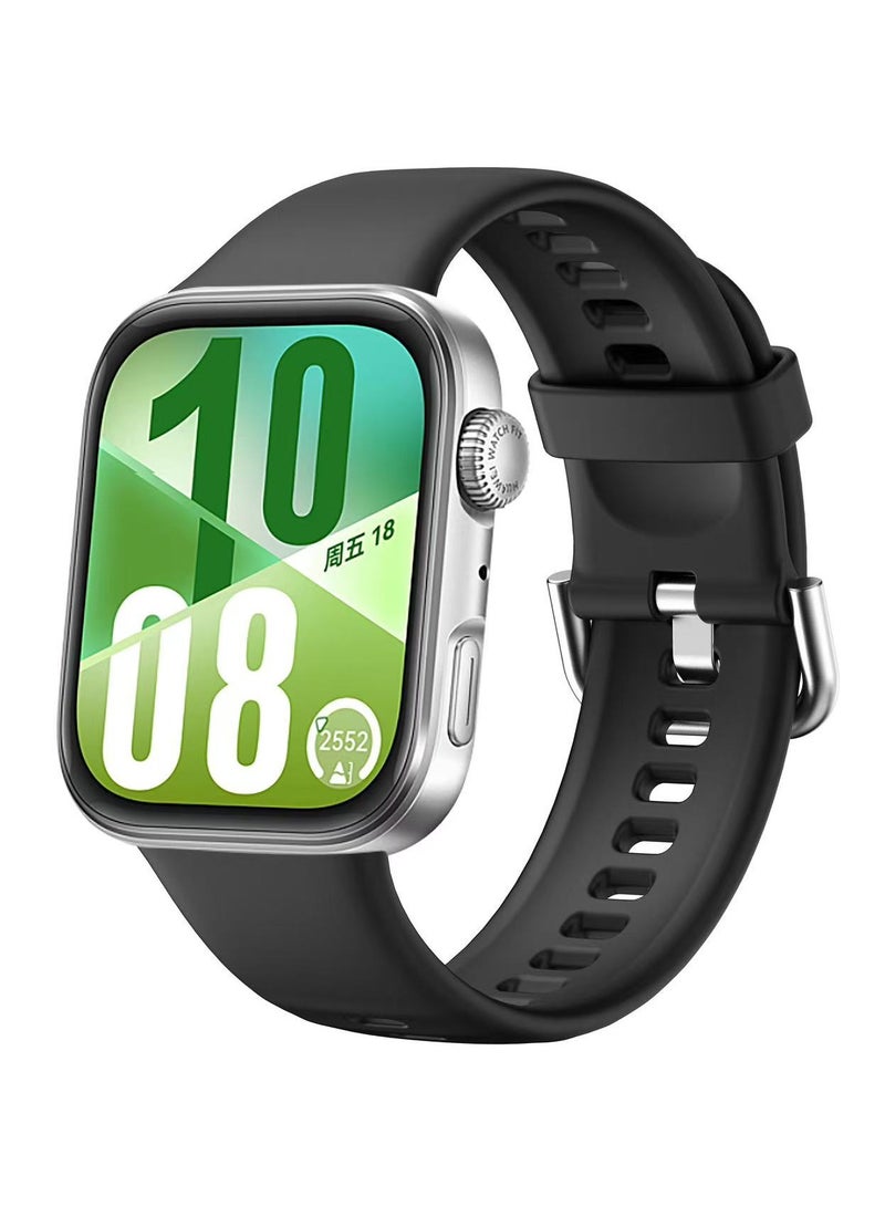 دكينج من أجل هواوي ساعة Fit4 Pro / Fit4 / Fit3 سوار رياضي من السيليكون للرجال / النساء أسود - Image 1