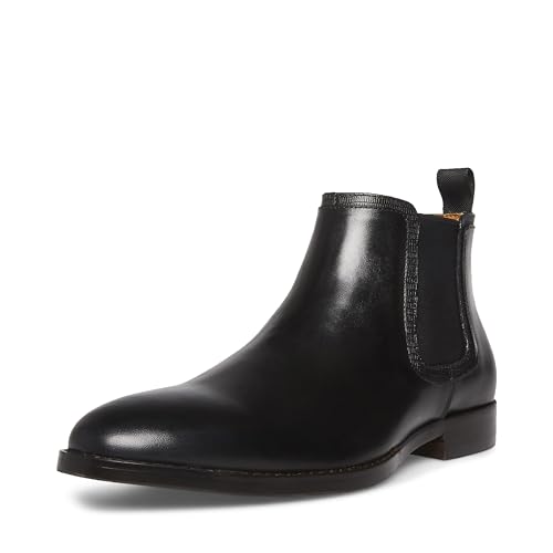 Steve Madden Men's Duke Dress Chelsea Boot, Black Leather, 7 M - Image 1