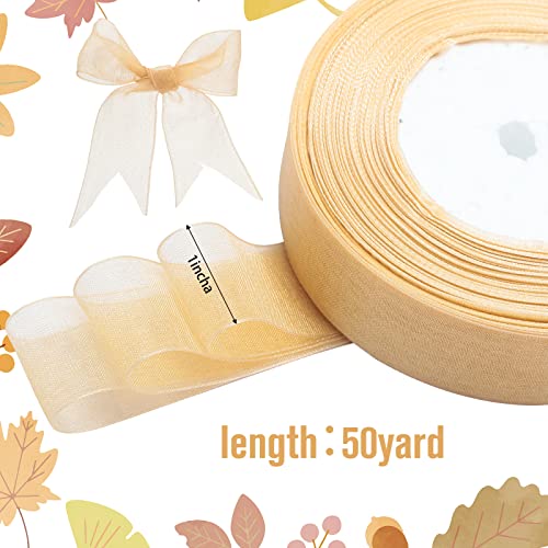 Shappy 6 Rolls Organza Ribbon Sheer Chiffon Ribbon Bulk for Wrapping Decorating Valentine Wedding Birthday Bouquet Garland50 Yard Each RollFresh Color - Image 5