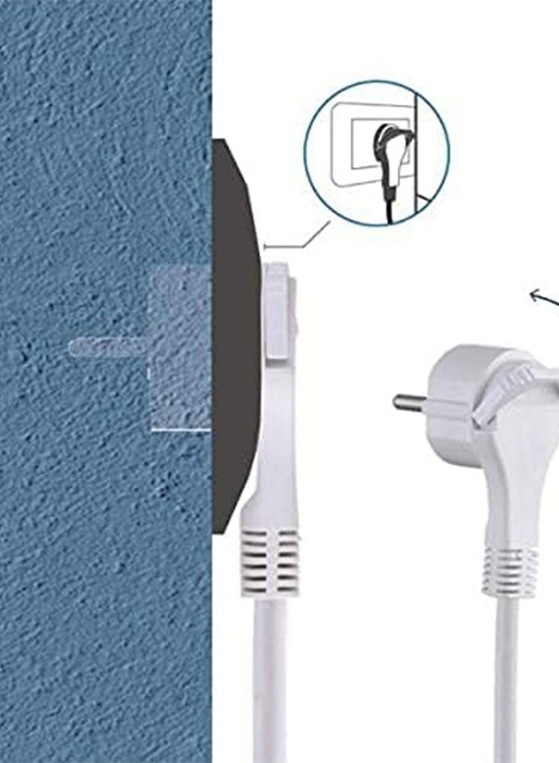 باور لوك اي لوك مشترك سيليكون 3 مخرج و 2 USB اسود - Image 4