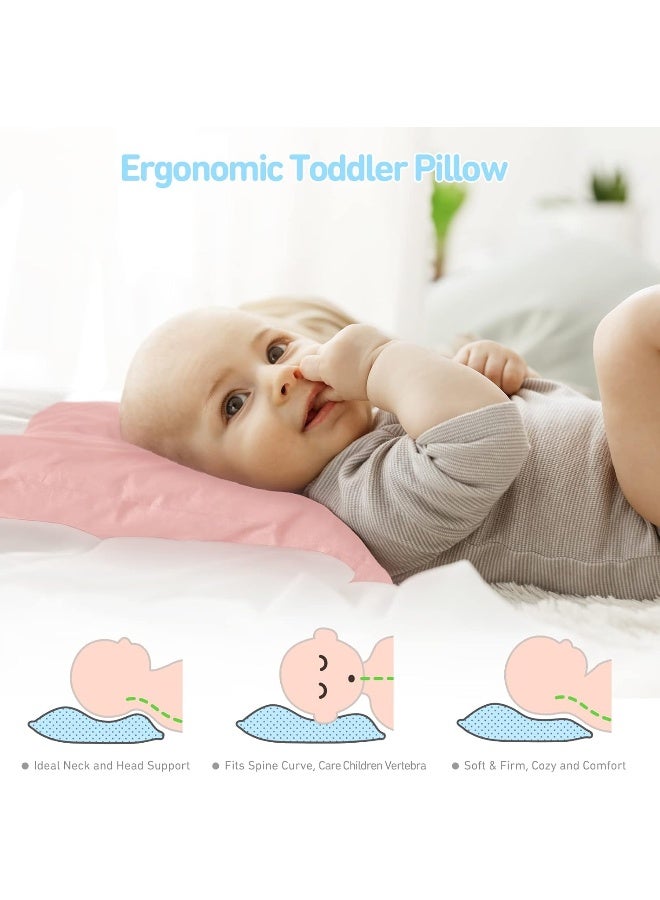 Babebay Toddler Pillow with Pillowcase, 13Ãƒâ€”18 100% Cotton Toddlers Pillows for Sleeping, Machine Washable Kids - Image 3