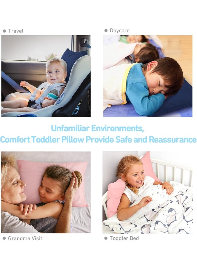 Babebay Toddler Pillow with Pillowcase, 13Ãƒâ€”18 100% Cotton Toddlers Pillows for Sleeping, Machine Washable Kids - Image 4