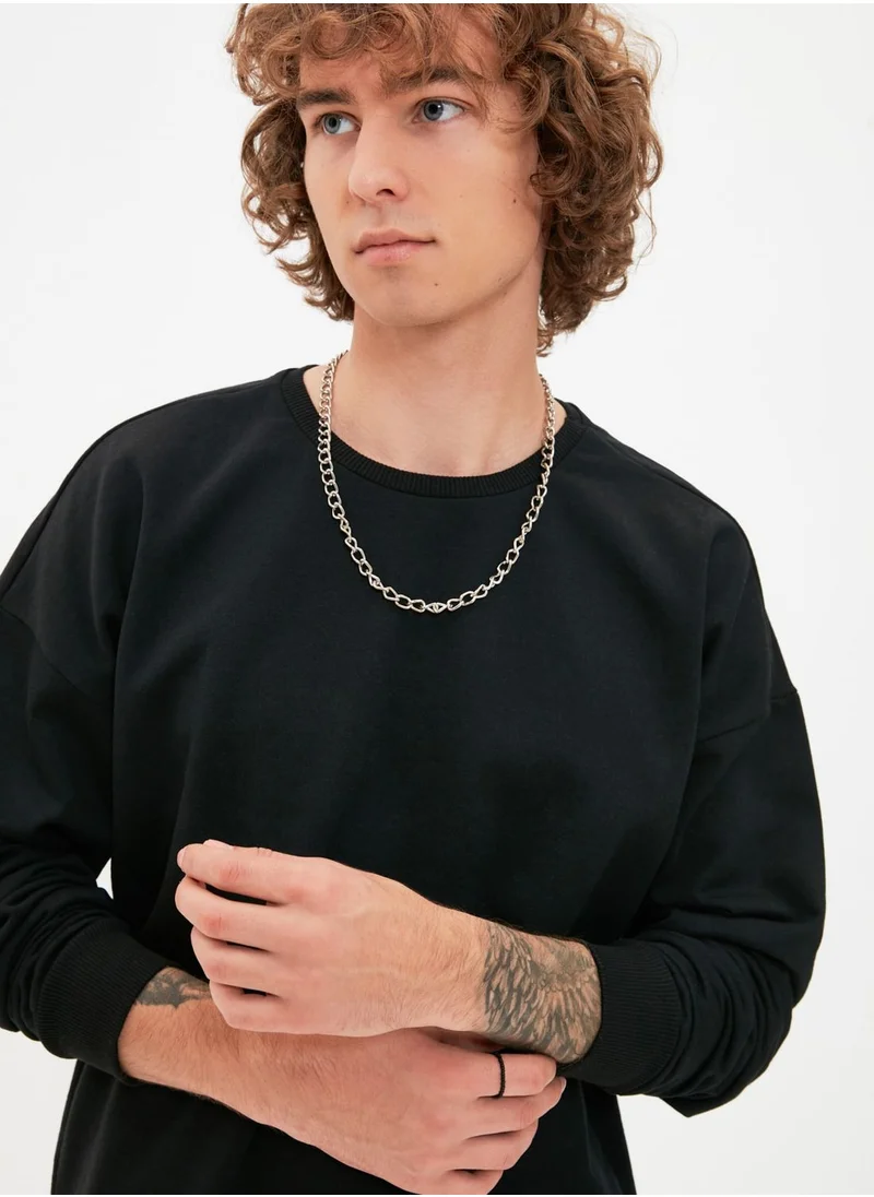 trendyol Back Print Oversize Sweatshirt