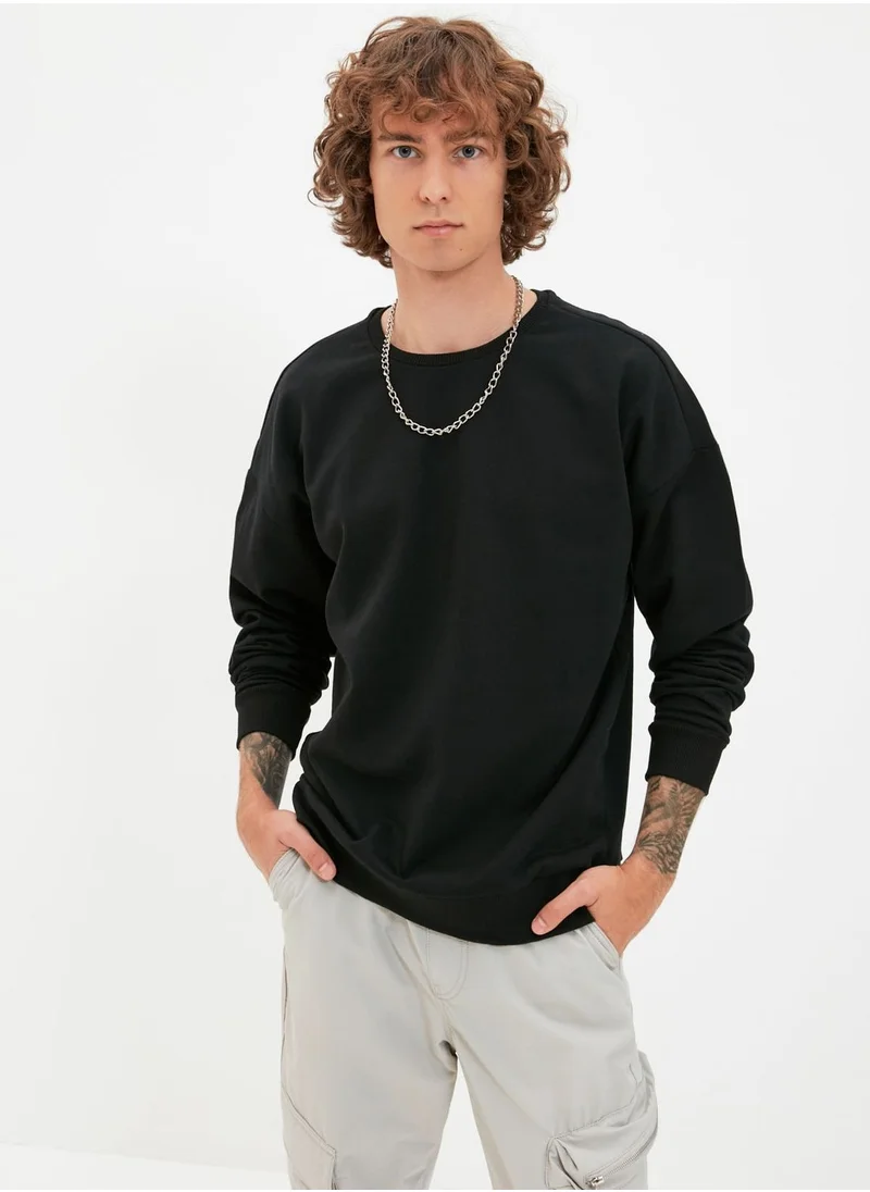 trendyol Back Print Oversize Sweatshirt