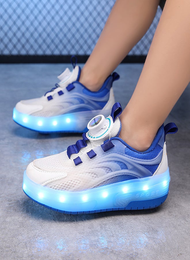 Loquat Unisex Kids Roller Skates Shoes USB Charging, Girls Boys LED Roller Skate Shoes with Double Wheels Retractable Technical Skateboarding - Image 2