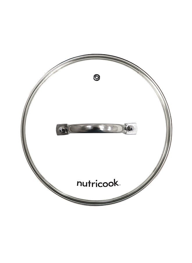 nutricook غطاء زجاجي نيوتري كوك من نيوتري بوليت - 22 سم، متوافق مع جميع الأواني الذكية سعة 6 لتر، شفاف  - Image 2