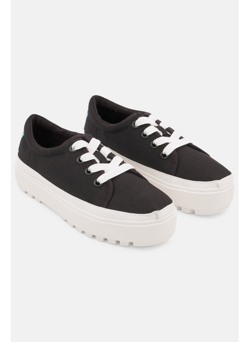 TOMS Women Lace Up Casual Shoes, Black  - Image 1
