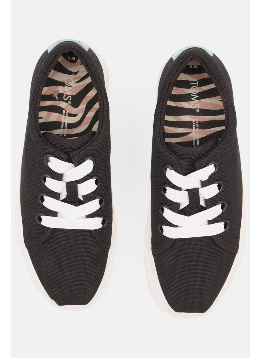 TOMS Women Lace Up Casual Shoes, Black  - Image 2
