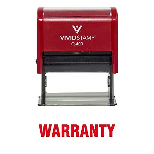 Vivid Stamp Warranty Office Self Inking Rubber Stamp (Red Ink) - X-Large - Image 2