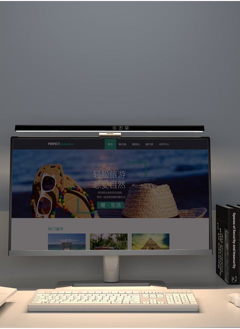 Computer Monitor Light, LED Dimmable Screen Light Bar, Touch Control USB Powered Screen Bar with Stepless Dimming, Eye-Caring Anti-Glare Screen Light, Monitor Lamp.
