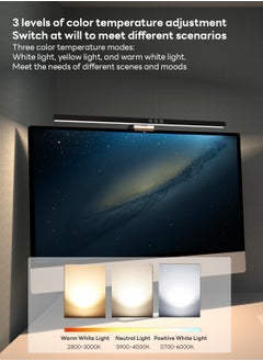 Sharpdo Computer Monitor Light, LED Dimmable Screen Light Bar, Touch Control USB Powered Screen Bar with Stepless Dimming, Eye-Caring Anti-Glare Screen Light, Monitor Lamp.  - Image 3