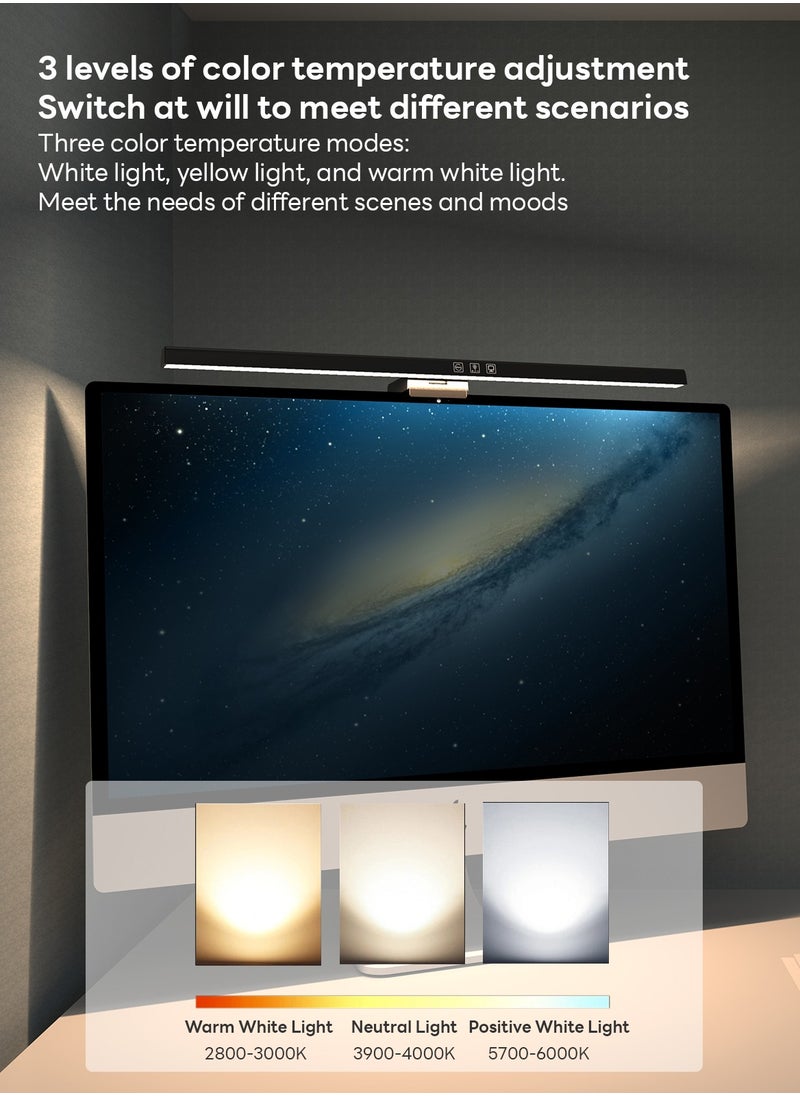 Sharpdo - Computer Monitor Light, LED Dimmable Screen Light Bar, Touch Control USB Powered Screen Bar with Stepless Dimming, Eye-Caring Anti-Glare Screen Light, Monitor Lamp. - Image 1