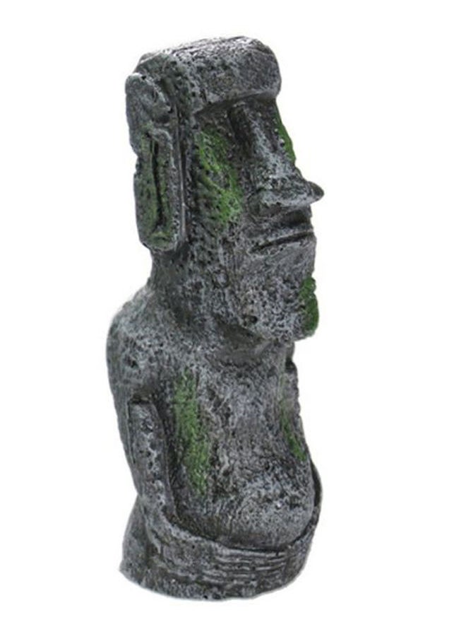 NIBEMINENT Aquarium Decoration Fish Tank Portrait Stone Grey/Green 
