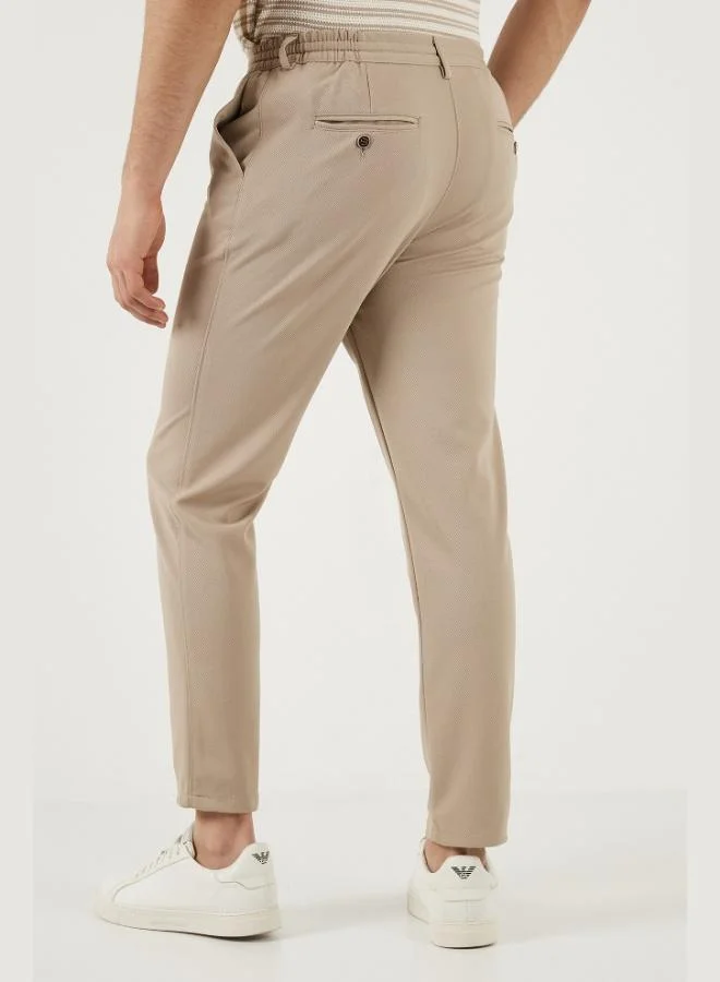Buratti  Buratti Slim Fit Regular Waist Tapered Leg Trousers Men's Pants 6843654 for Men | Best Price UAE