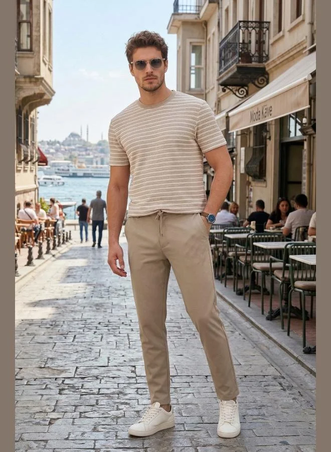 Buratti  Buratti Slim Fit Regular Waist Tapered Leg Trousers Men's Pants 6843654 for Men | Best Price UAE
