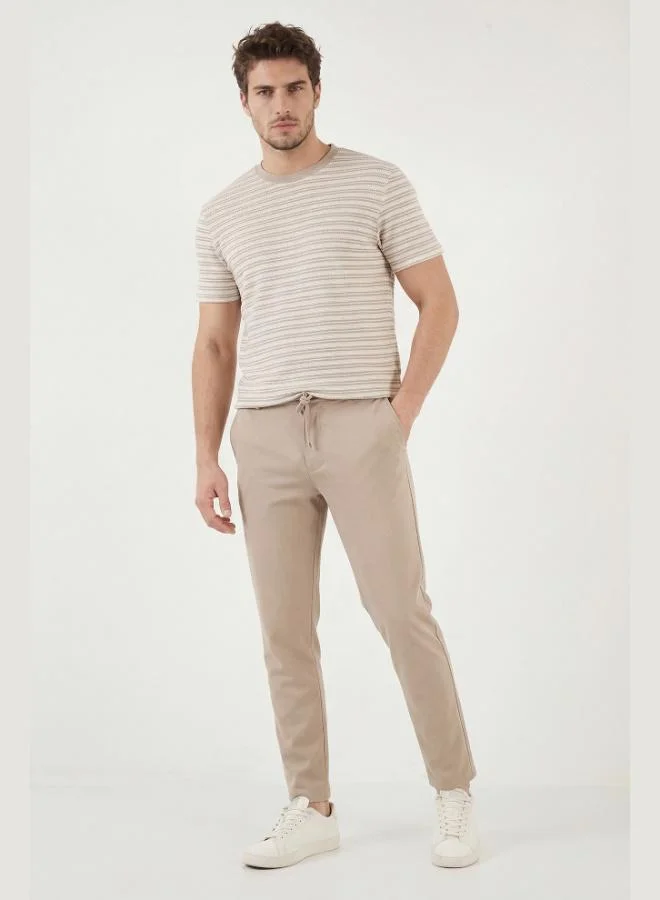Buratti  Buratti Slim Fit Regular Waist Tapered Leg Trousers Men's Pants 6843654 for Men | Best Price UAE