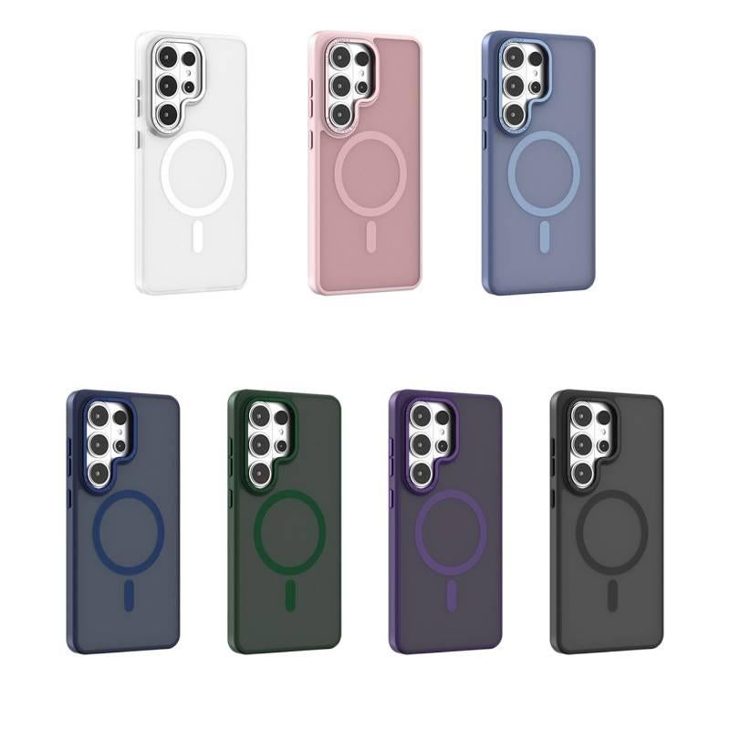 غطاء MagSafe بTPU + PC لـ Samsung S26 Ultra / Samsung S26 باللون Frosted مغناطيسي من مادة TPU مع ملمس غير لامع ومغناطيس قوي مع مقاوم للصدمات مع حماية من السقوط للمكتب - Image 3